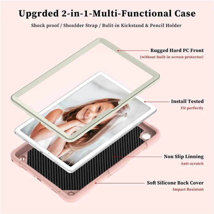 For Samsung Galaxy Tab A9+ Tablet Case Soft Silicone + PC Kickstand Butterfly Shape Cover