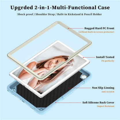 For Samsung Galaxy Tab A9+ Tablet Case Soft Silicone + PC Kickstand Butterfly Shape Cover