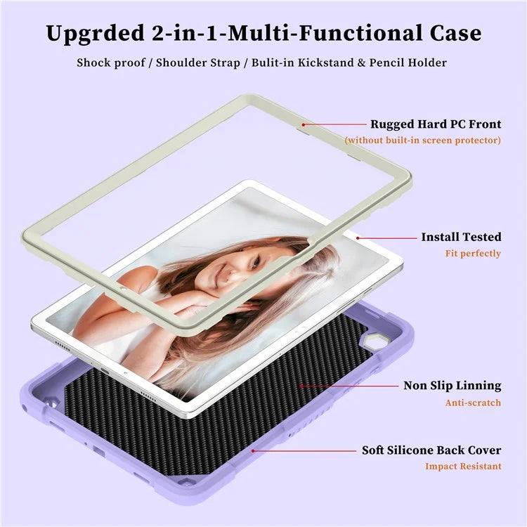 For Samsung Galaxy Tab A9+ Tablet Case Soft Silicone + PC Kickstand Butterfly Shape Cover