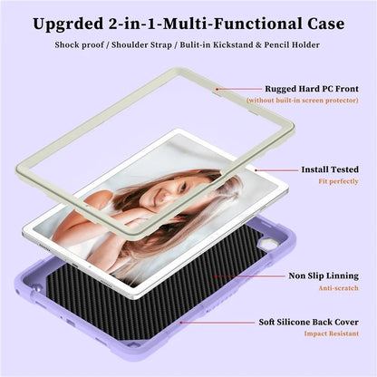For Samsung Galaxy Tab A9+ Tablet Case Soft Silicone + PC Kickstand Butterfly Shape Cover