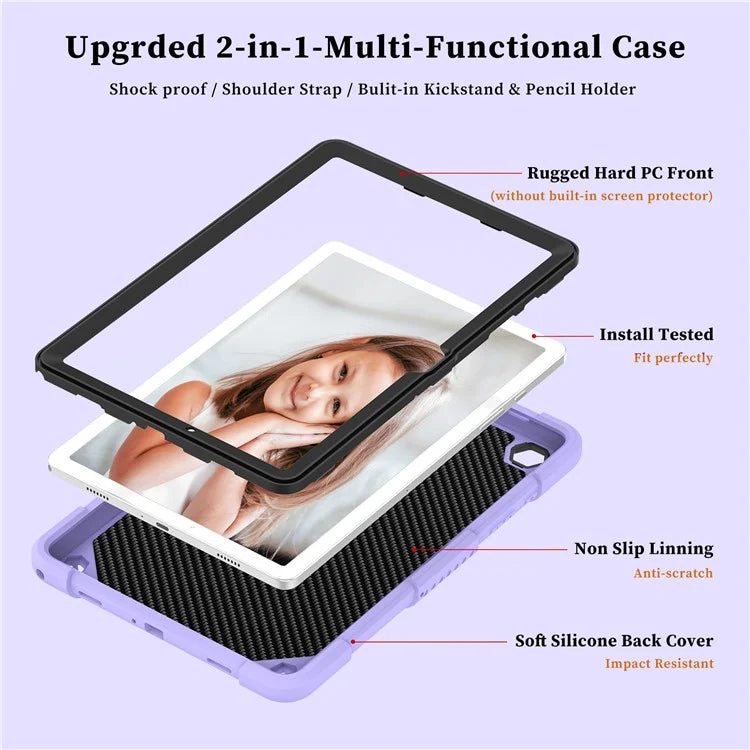 For Samsung Galaxy Tab A9+ Tablet Case Soft Silicone + PC Kickstand Butterfly Shape Cover