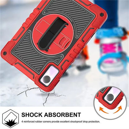 For Xiaomi Redmi Pad SE Kickstand Cover Wrist Strap Protective Silicone+PC Tablet Case with Shoulder Strap