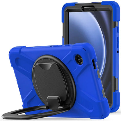 For Samsung Galaxy Tab A9 Case PC+Silicone Hand Grip Rotating Kickstand Tablet Cover