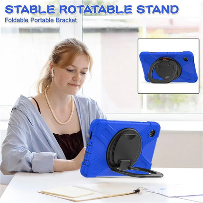 For Samsung Galaxy Tab A9 Case PC+Silicone Hand Grip Rotating Kickstand Tablet Cover