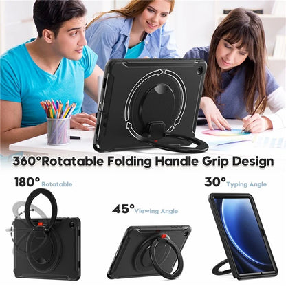For Samsung Galaxy Tab A9+ Case Rotary Kickstand PC + TPU Tablet Cover
