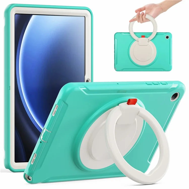 For Samsung Galaxy Tab A9+ Case Rotary Kickstand PC + TPU Tablet Cover