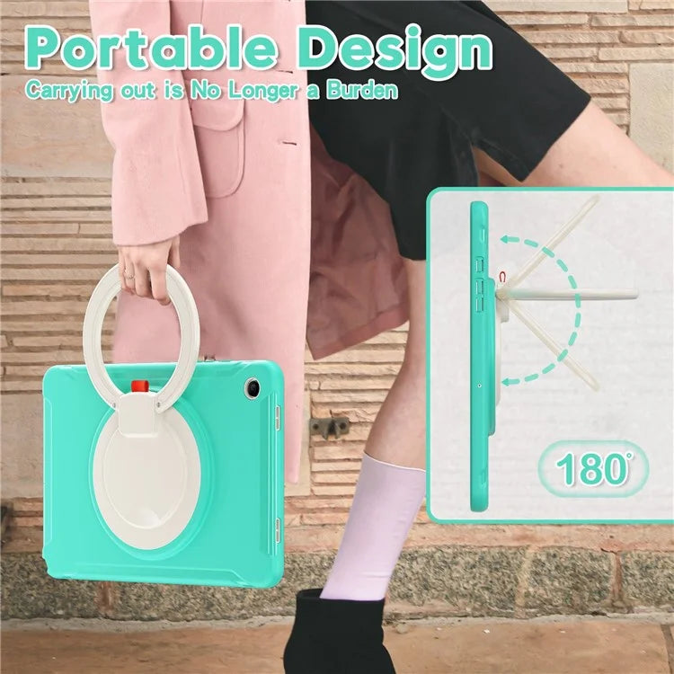 For Samsung Galaxy Tab A9+ Case Rotary Kickstand PC + TPU Tablet Cover