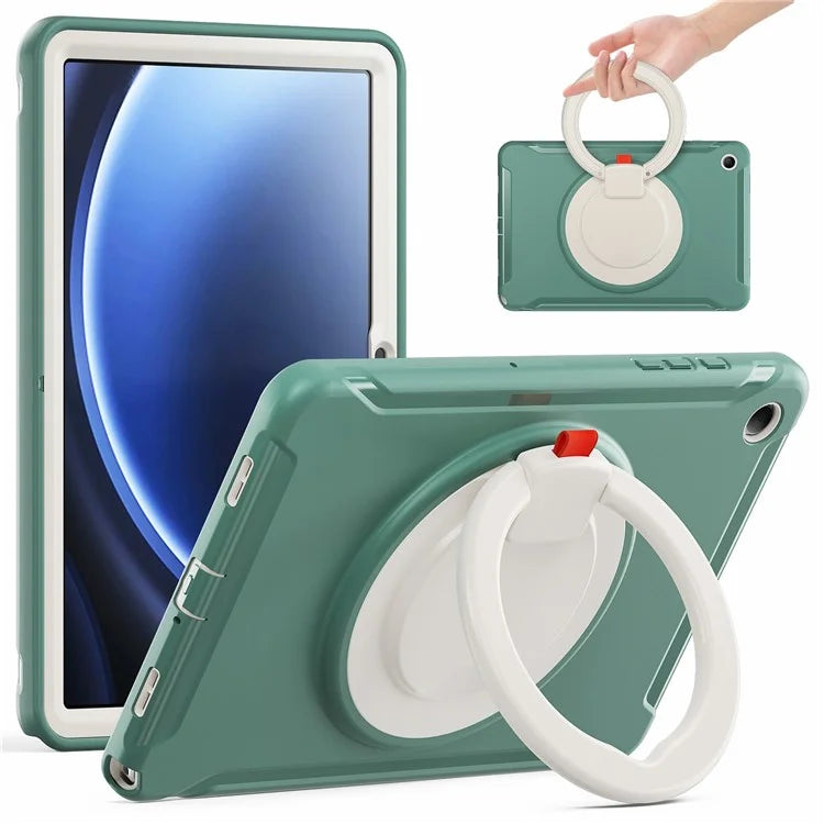 For Samsung Galaxy Tab A9+ Case Rotary Kickstand PC + TPU Tablet Cover