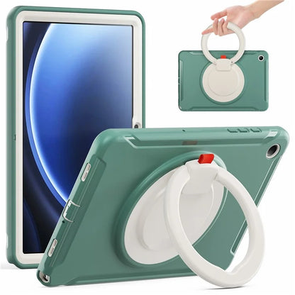 For Samsung Galaxy Tab A9+ Case Rotary Kickstand PC + TPU Tablet Cover