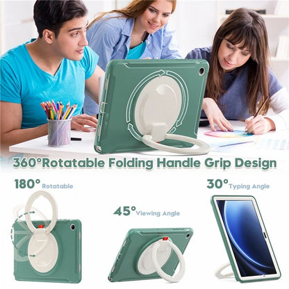For Samsung Galaxy Tab A9+ Case Rotary Kickstand PC + TPU Tablet Cover