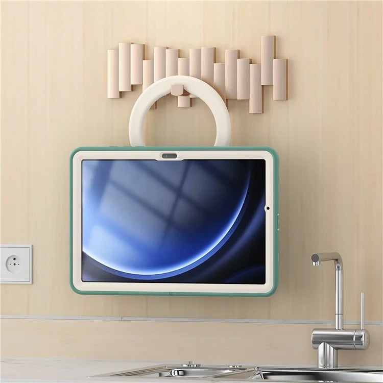 For Samsung Galaxy Tab A9+ Case Rotary Kickstand PC + TPU Tablet Cover