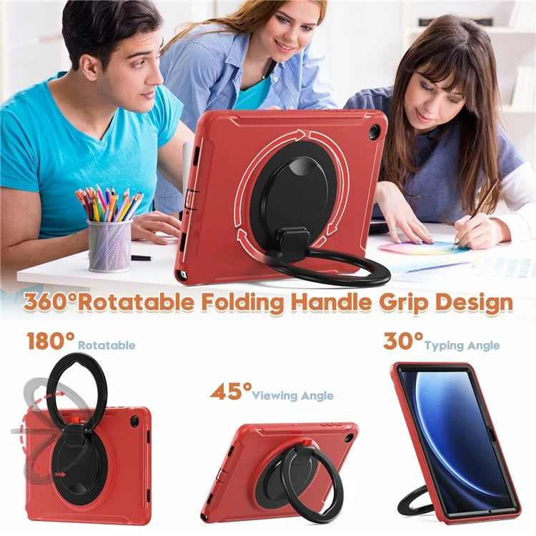 For Samsung Galaxy Tab A9+ Case Rotary Kickstand PC + TPU Tablet Cover