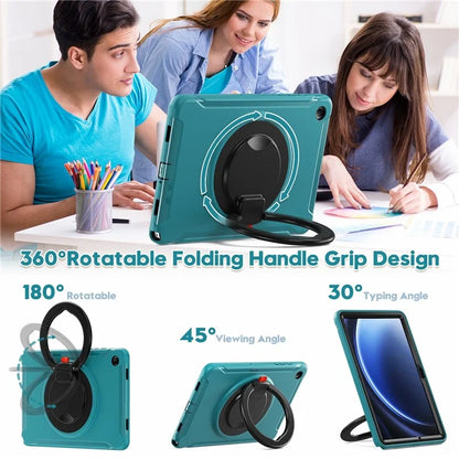 For Samsung Galaxy Tab A9+ Case Rotary Kickstand PC + TPU Tablet Cover