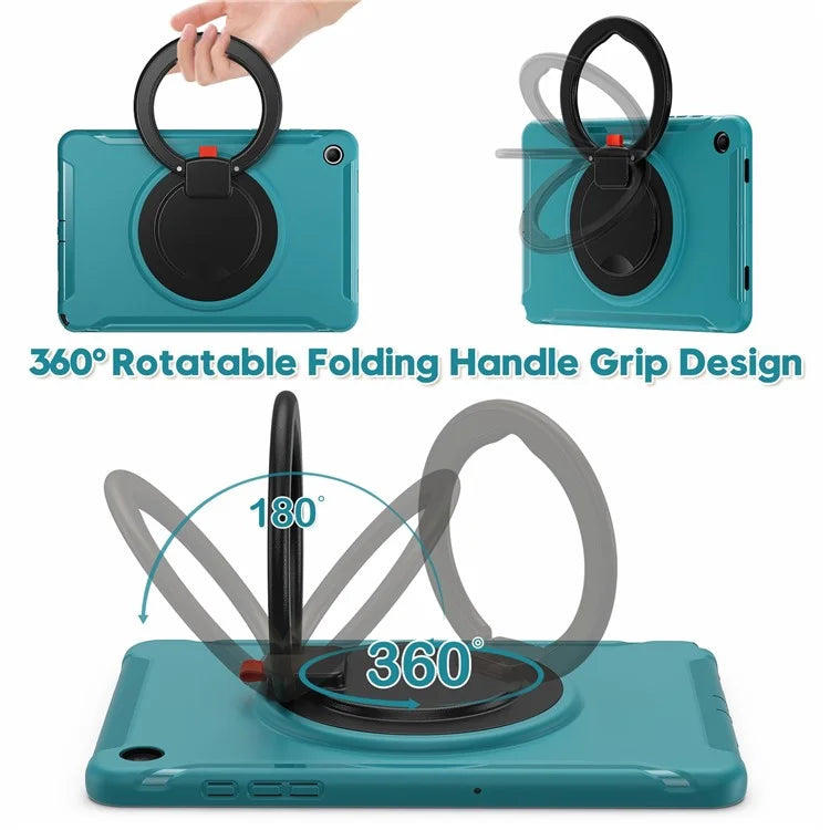 For Samsung Galaxy Tab A9+ Case Rotary Kickstand PC + TPU Tablet Cover