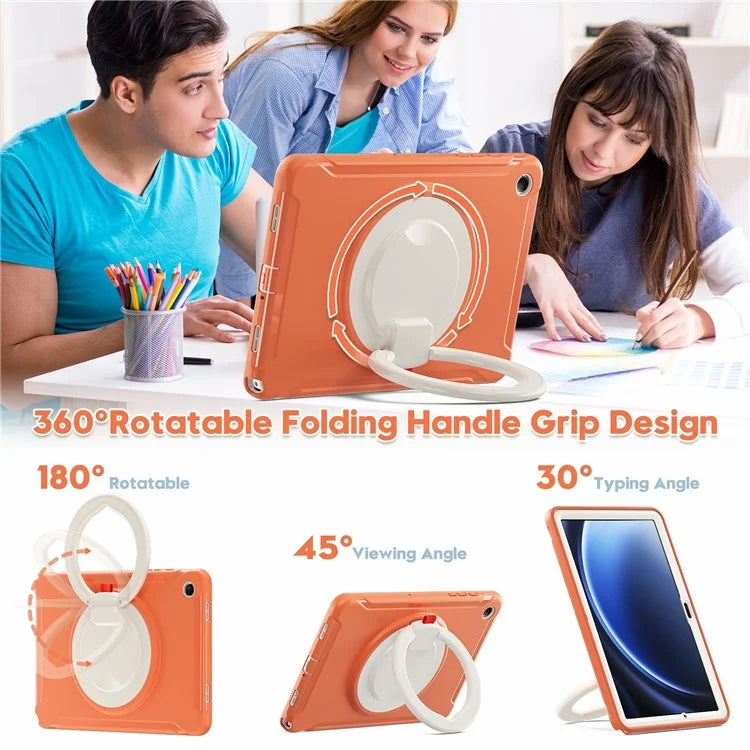 For Samsung Galaxy Tab A9+ Case Rotary Kickstand PC + TPU Tablet Cover