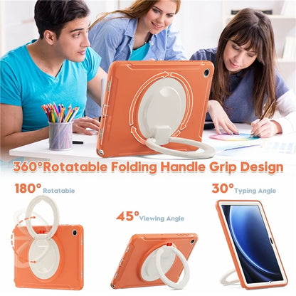 For Samsung Galaxy Tab A9+ Case Rotary Kickstand PC + TPU Tablet Cover