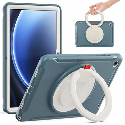 For Samsung Galaxy Tab A9+ Case Rotary Kickstand PC + TPU Tablet Cover