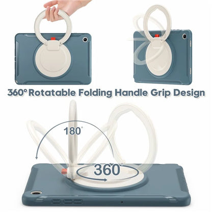 For Samsung Galaxy Tab A9+ Case Rotary Kickstand PC + TPU Tablet Cover