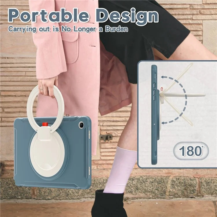 For Samsung Galaxy Tab A9+ Case Rotary Kickstand PC + TPU Tablet Cover
