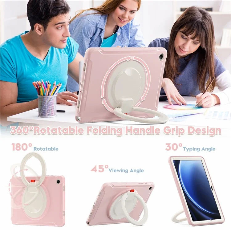 For Samsung Galaxy Tab A9+ Case Rotary Kickstand PC + TPU Tablet Cover