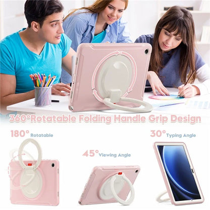 For Samsung Galaxy Tab A9+ Case Rotary Kickstand PC + TPU Tablet Cover