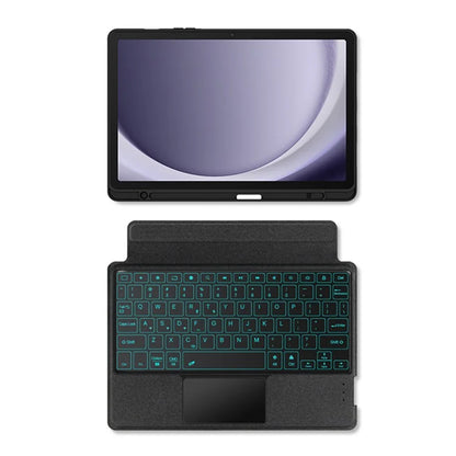 For Samsung Galaxy Tab A9+ Stand Leather Case + Detachable Bluetooth Keyboard with Backlight