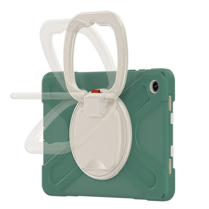 For Samsung Galaxy Tab A9+ Case PC+Silicone Tablet Cover with Rotating Kickstand
