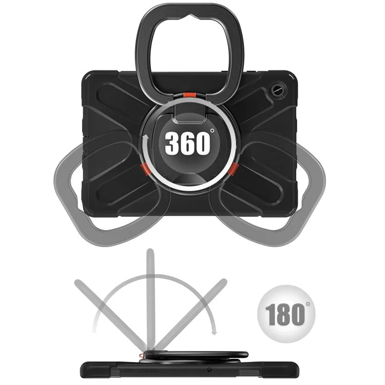 For Samsung Galaxy Tab A9+ Case PC+Silicone Tablet Cover with Rotating Kickstand