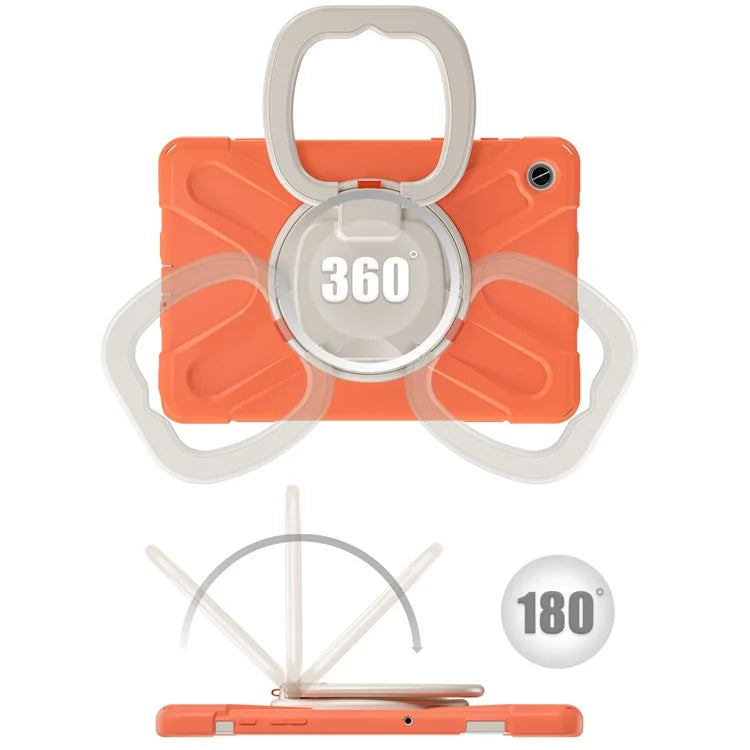 For Samsung Galaxy Tab A9+ Case PC+Silicone Tablet Cover with Rotating Kickstand