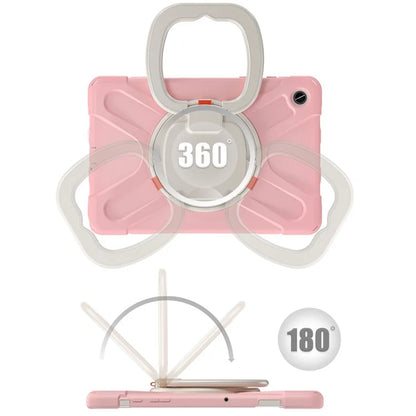For Samsung Galaxy Tab A9+ Case PC+Silicone Tablet Cover with Rotating Kickstand