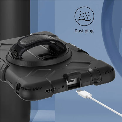 For Samsung Galaxy Tab A9 Case Hand Strap Kickstand Anti-drop Tablet Cover with Shoulder Strap