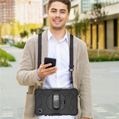 For Samsung Galaxy Tab A9 Case Hand Strap Kickstand Anti-drop Tablet Cover with Shoulder Strap