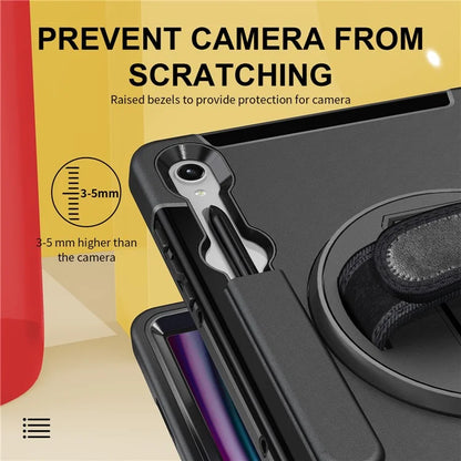 For Samsung Galaxy Tab S9 Case Pen Slot Tablet Kickstand Cover with Shoulder Strap