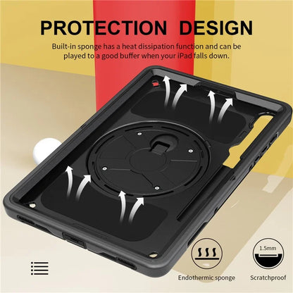 For Samsung Galaxy Tab S9 Case Pen Slot Tablet Kickstand Cover with Shoulder Strap