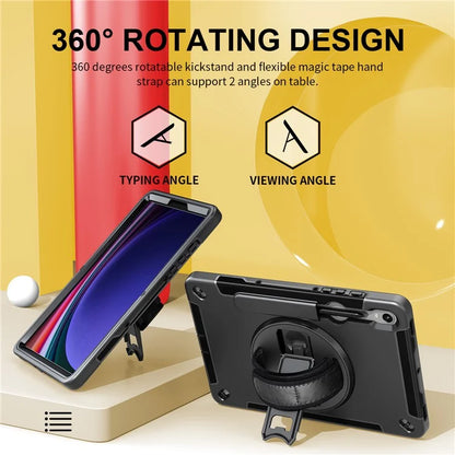 For Samsung Galaxy Tab S9 Case Pen Slot Tablet Kickstand Cover with Shoulder Strap
