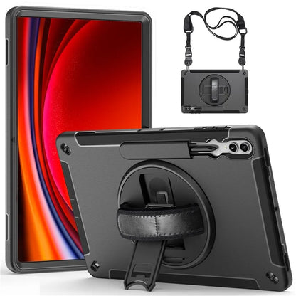 For Samsung Galaxy Tab S9 Ultra Case Kickstand Tablet Cover with Pen Slot / Shoulder Strap