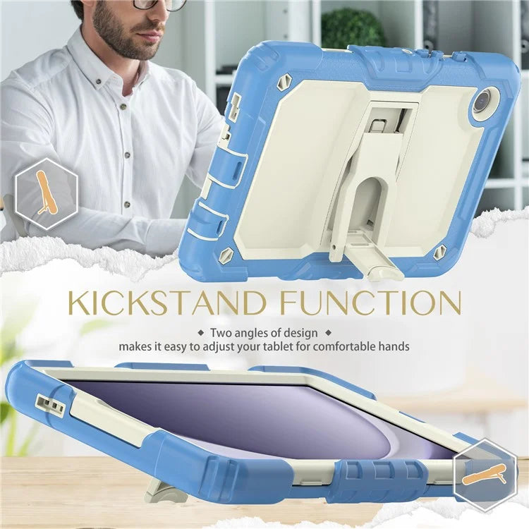 For Samsung Galaxy Tab A9 (SM-X110 / X115) Case Kickstand Rugged Protective Tablet Cover with Shoulder Strap