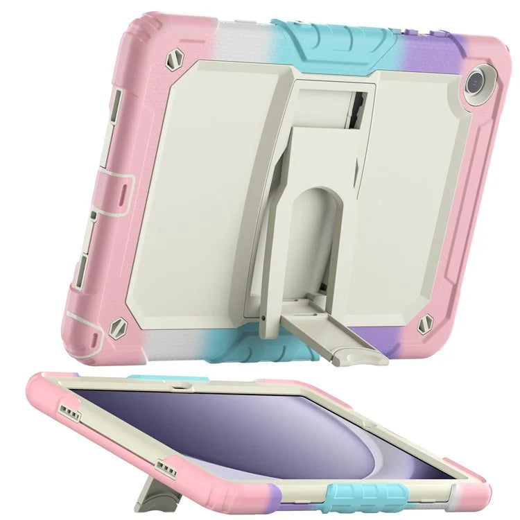 For Samsung Galaxy Tab A9+ (SM-X210 / X215 / X216) Defender Case Kickstand Tablet Cover with Shoulder Strap