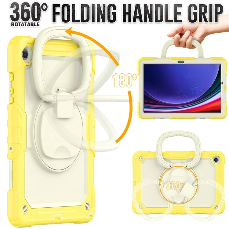 For Samsung Galaxy Tab A9+ (SM-X210 / X215 / X216) PC+Silicone Case Rugged Kickstand Tablet Cover