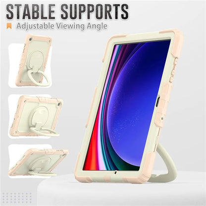 For Samsung Galaxy Tab A9+ (SM-X210 / X215 / X216) PC+Silicone Case Rugged Kickstand Tablet Cover