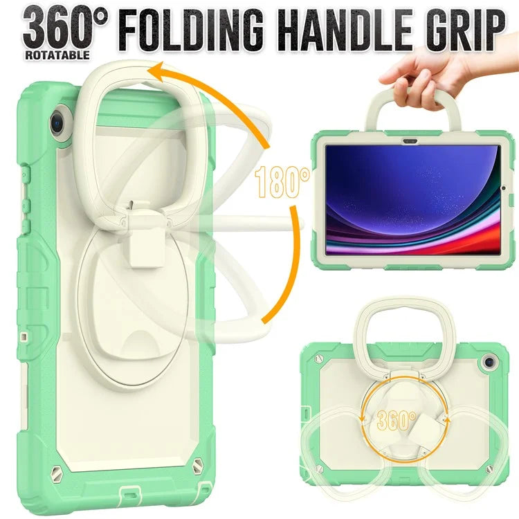 For Samsung Galaxy Tab A9+ (SM-X210 / X215 / X216) PC+Silicone Case Rugged Kickstand Tablet Cover