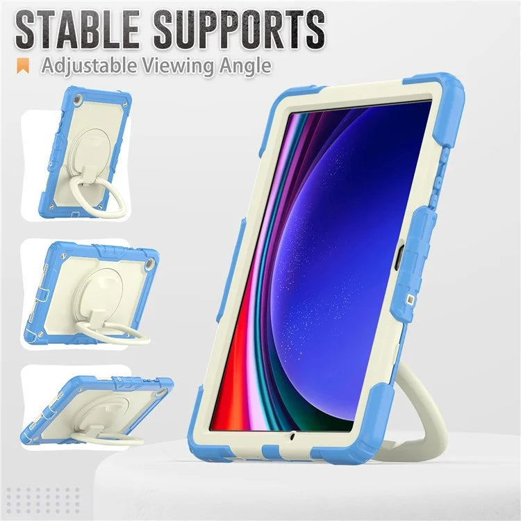 For Samsung Galaxy Tab A9+ (SM-X210 / X215 / X216) PC+Silicone Case Rugged Kickstand Tablet Cover