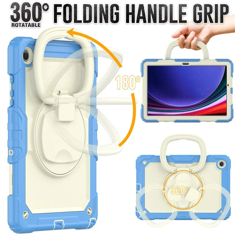For Samsung Galaxy Tab A9+ (SM-X210 / X215 / X216) PC+Silicone Case Rugged Kickstand Tablet Cover