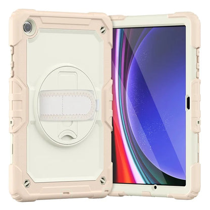 For Samsung Galaxy Tab A9+ SM-X210 SM-X216 SM-X215 Tablet Cover Anti-drop Case with PET Screen Protector and Rotary Kickstand