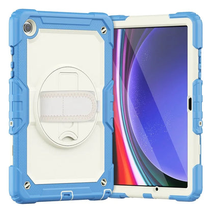 For Samsung Galaxy Tab A9+ SM-X210 SM-X216 SM-X215 Tablet Cover Anti-drop Case with PET Screen Protector and Rotary Kickstand