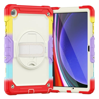 For Samsung Galaxy Tab A9+ SM-X210 SM-X215 SM-X216 Tablet Case Anti-fall Protective Cover with Kickstand and Hand Strap