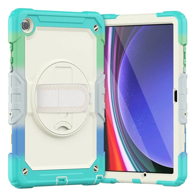 For Samsung Galaxy Tab A9+ SM-X210 SM-X215 SM-X216 Tablet Case Anti-fall Protective Cover with Kickstand and Hand Strap