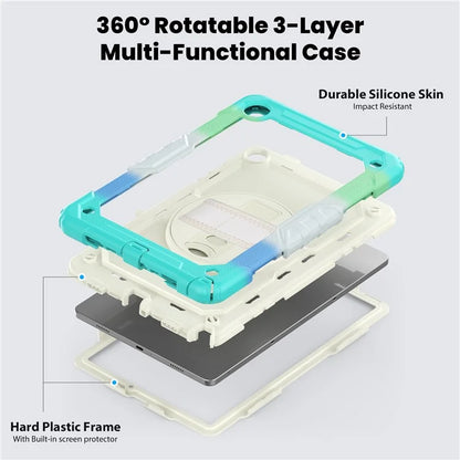 For Samsung Galaxy Tab A9+ SM-X210 SM-X215 SM-X216 Tablet Case Anti-fall Protective Cover with Kickstand and Hand Strap