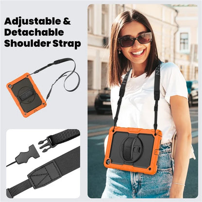 For Samsung Galaxy Tab A9+ SM-X210 SM-X216 SM-X215 Protective Cover PC+Silicone Kickstand Tablet Case with Screen Protector