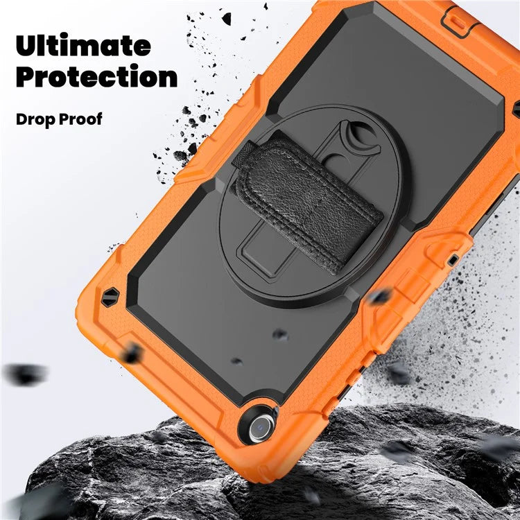 For Samsung Galaxy Tab A9+ SM-X210 SM-X216 SM-X215 Protective Cover PC+Silicone Kickstand Tablet Case with Screen Protector